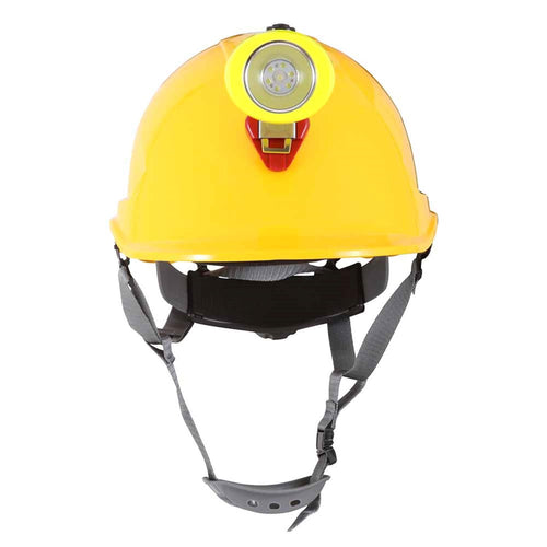 Casco Steelpro ABS MTA Amarillo con Portalámpara Full