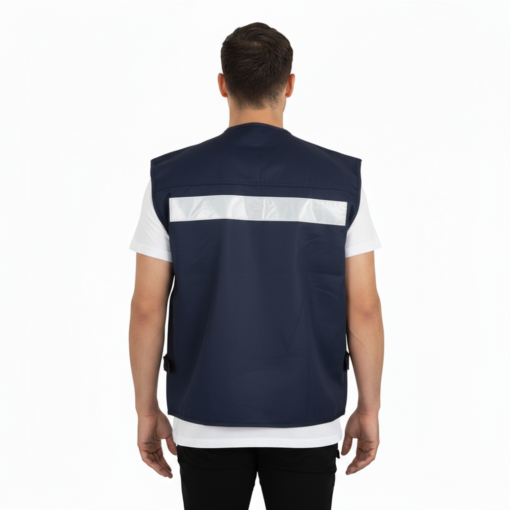 Chaleco Geólogo Poplin con Cinta Azul