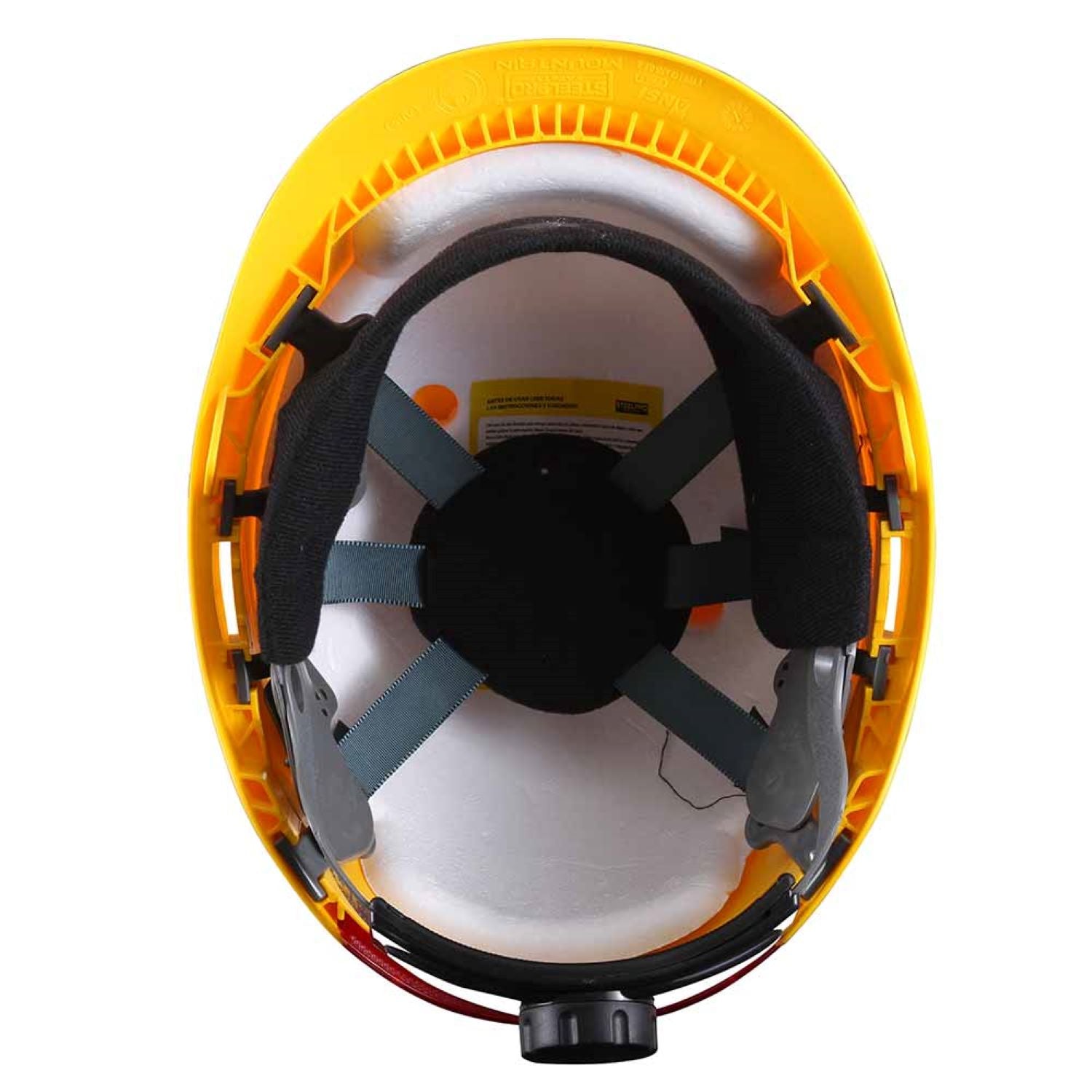 Casco Steelpro ABS MTA Amarillo con Portalámpara Full
