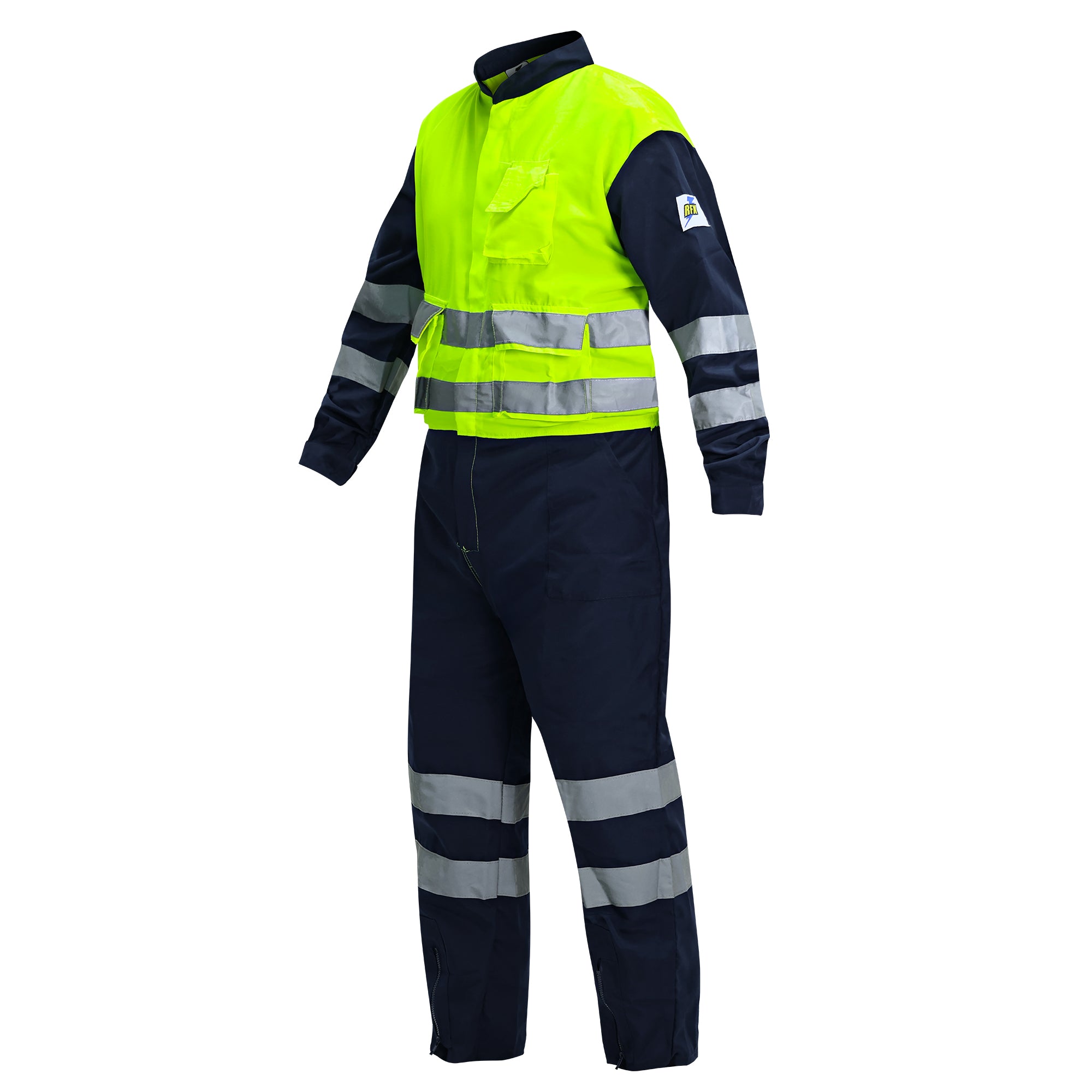 Overol Reflectivo RFX Bicolor Azul/Amarillo Fluor