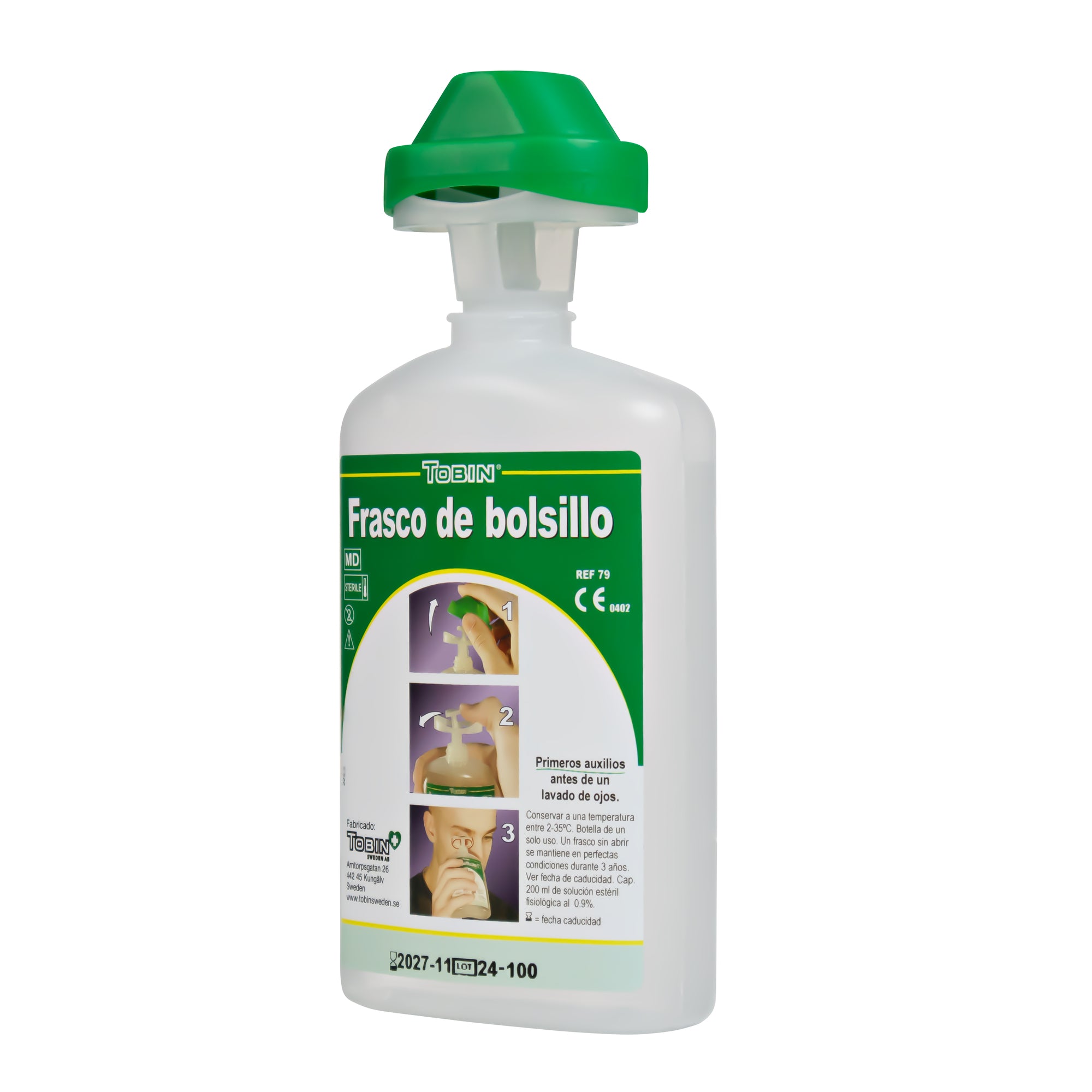 Botella Lavaojos Tobin (200 ml)