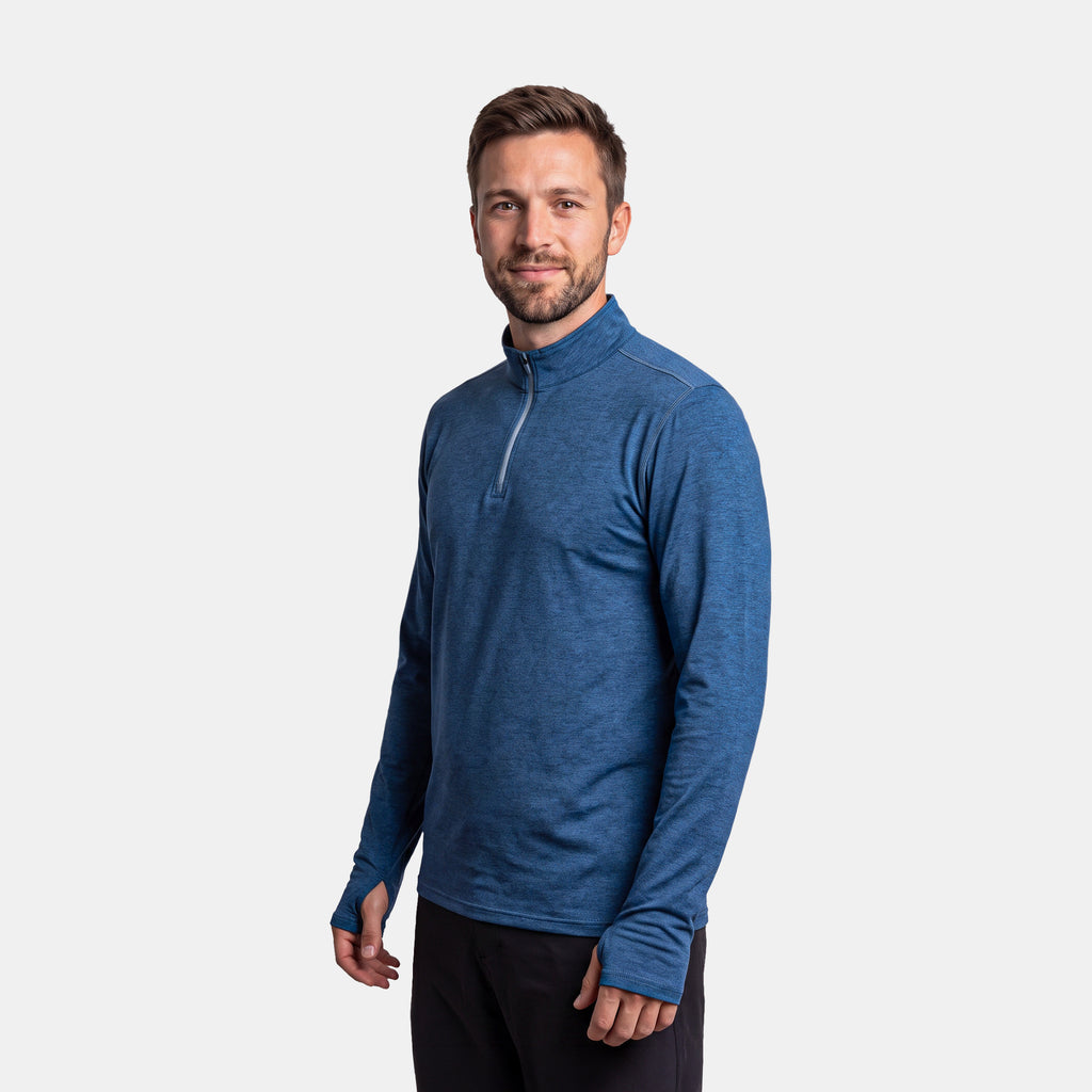 Polera Dry Fit HW SPX Manga Larga Hombre Deep Blue