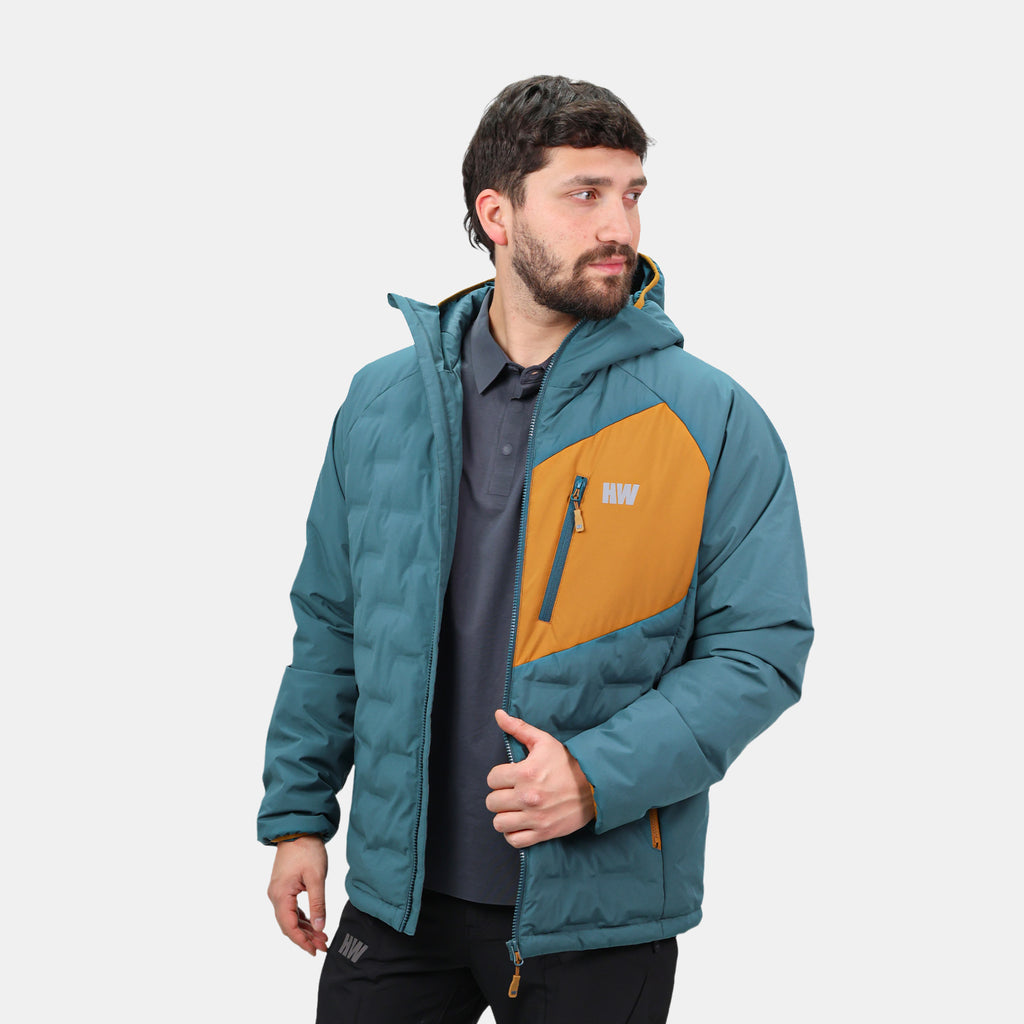 Parka Insulada HW Explorer Hombre Petroleo Mostaza
