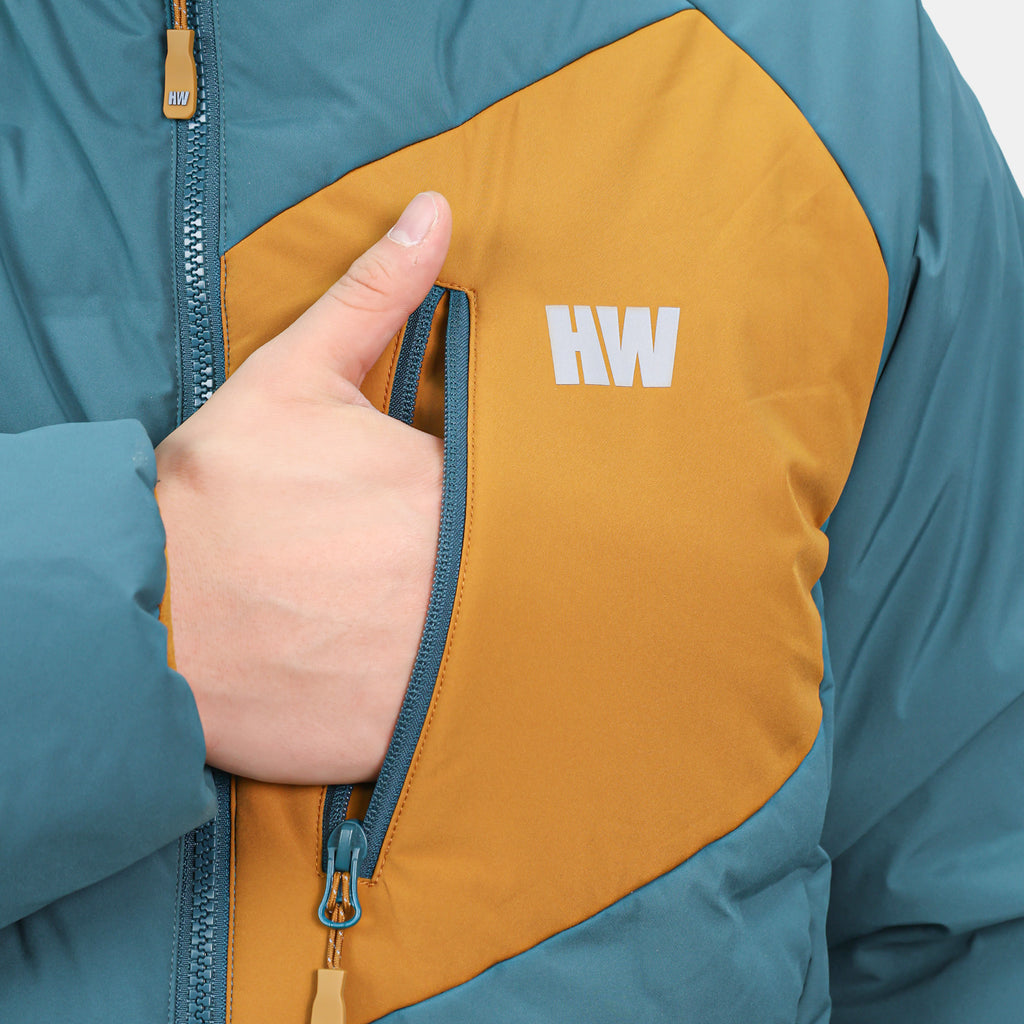 Parka Insulada HW Explorer Hombre Petroleo Mostaza
