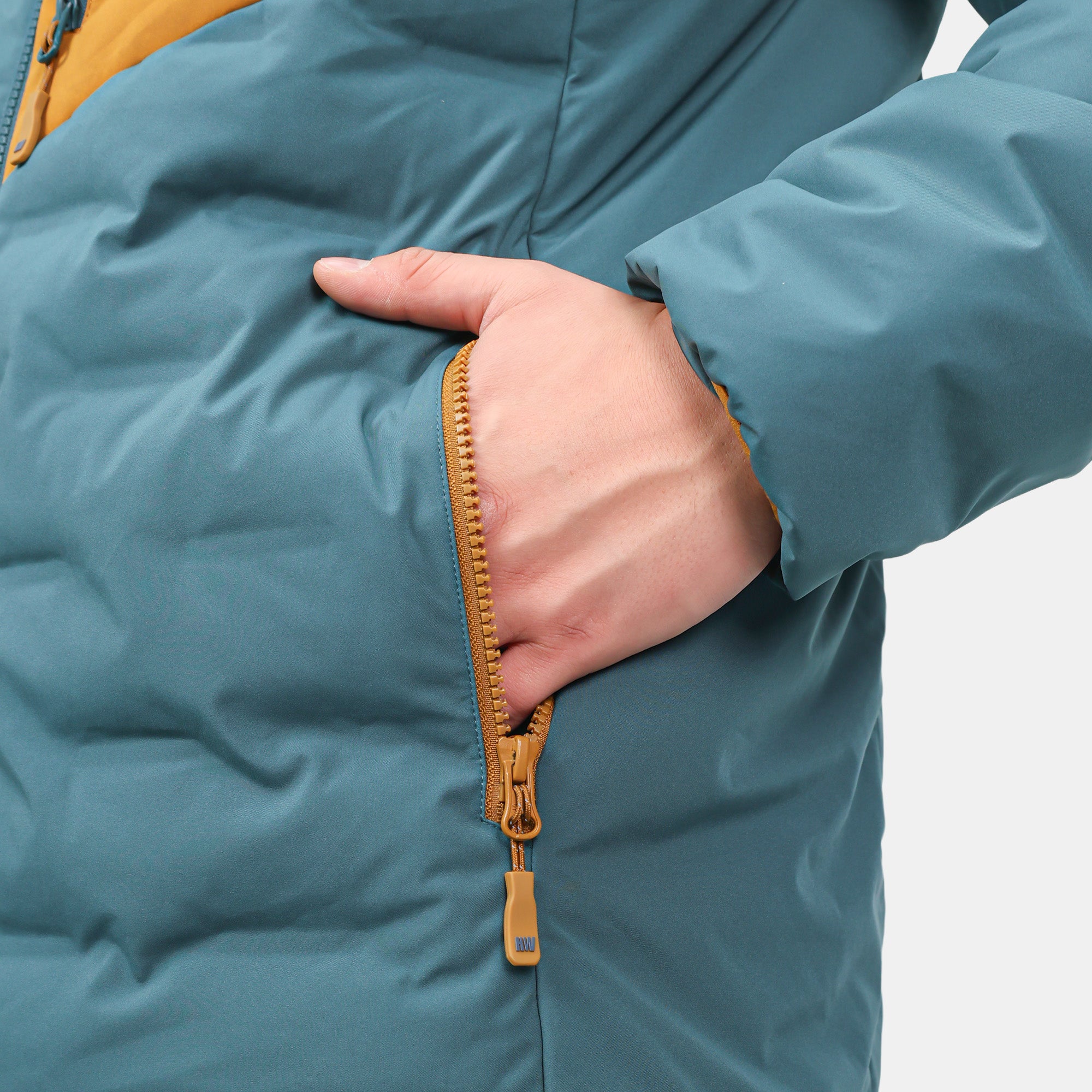 Parka Insulada HW Explorer Hombre Petroleo Mostaza