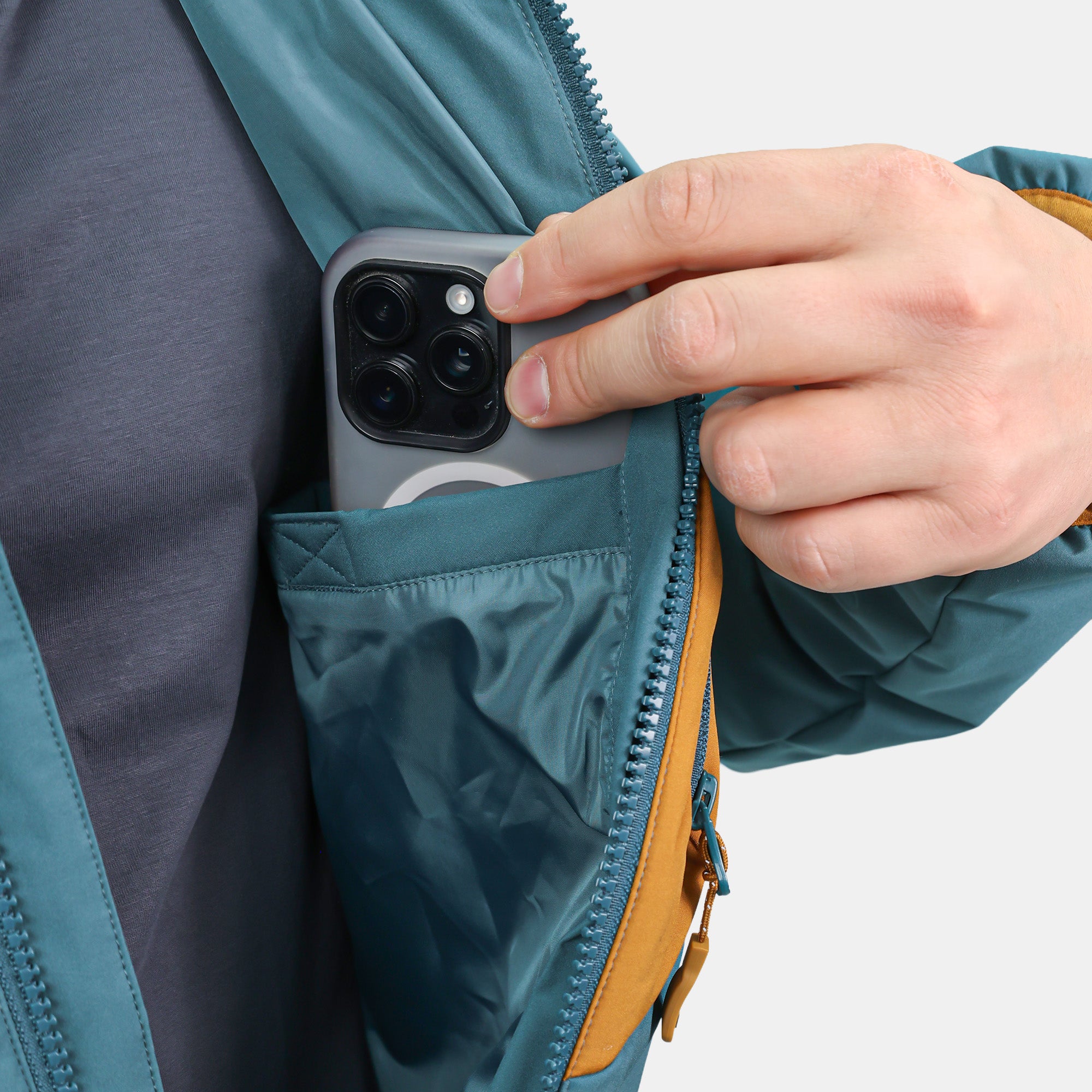 Parka Insulada HW Explorer Hombre Petroleo Mostaza
