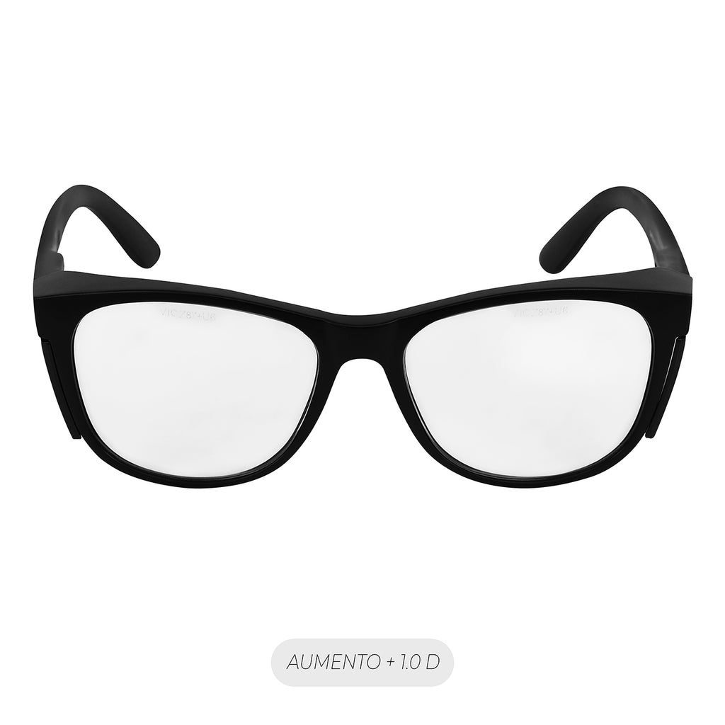 Lente Seguridad Safeblack Claro Full Reader +1.0D Steelpro