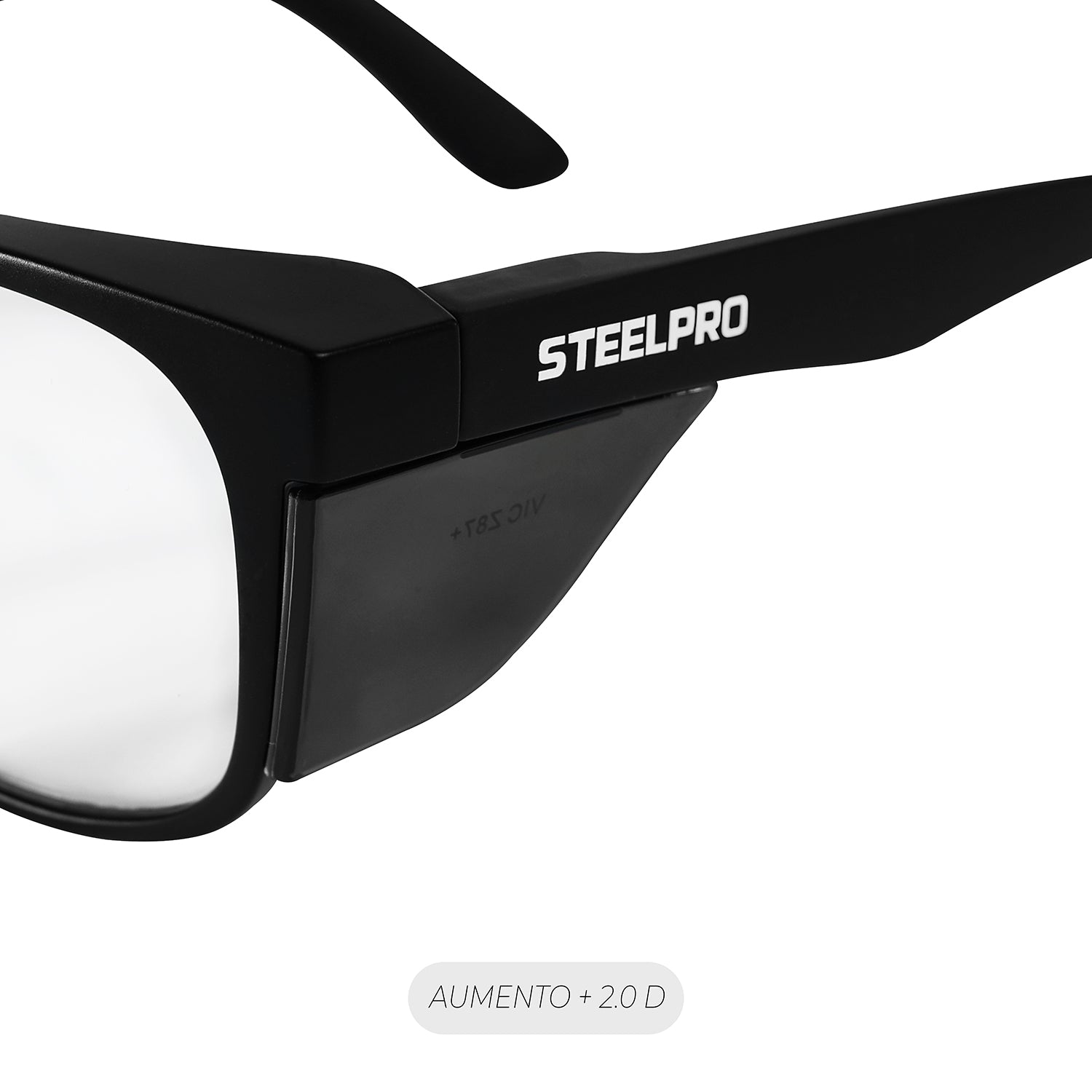 Lente Seguridad Safeblack Claro Full Reader +2.0D Steelpro