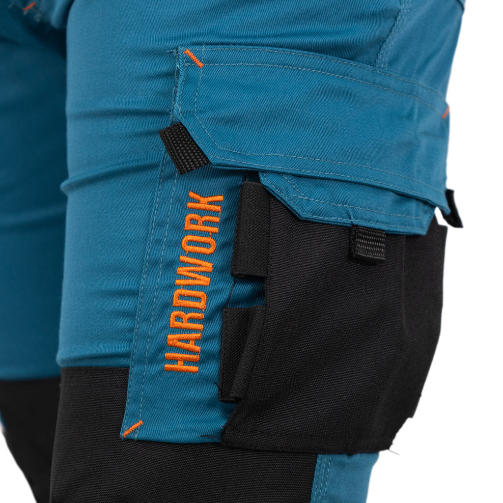 Pantalón Cargo HW Dakota Spandex Petroleo