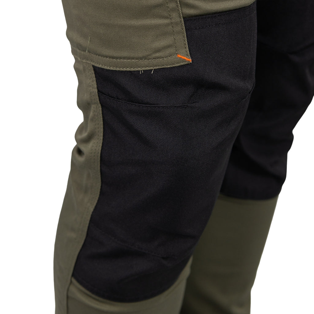 PANTALÓN CARGO HW DAKOTA SPANDEX VERDE OLIVA