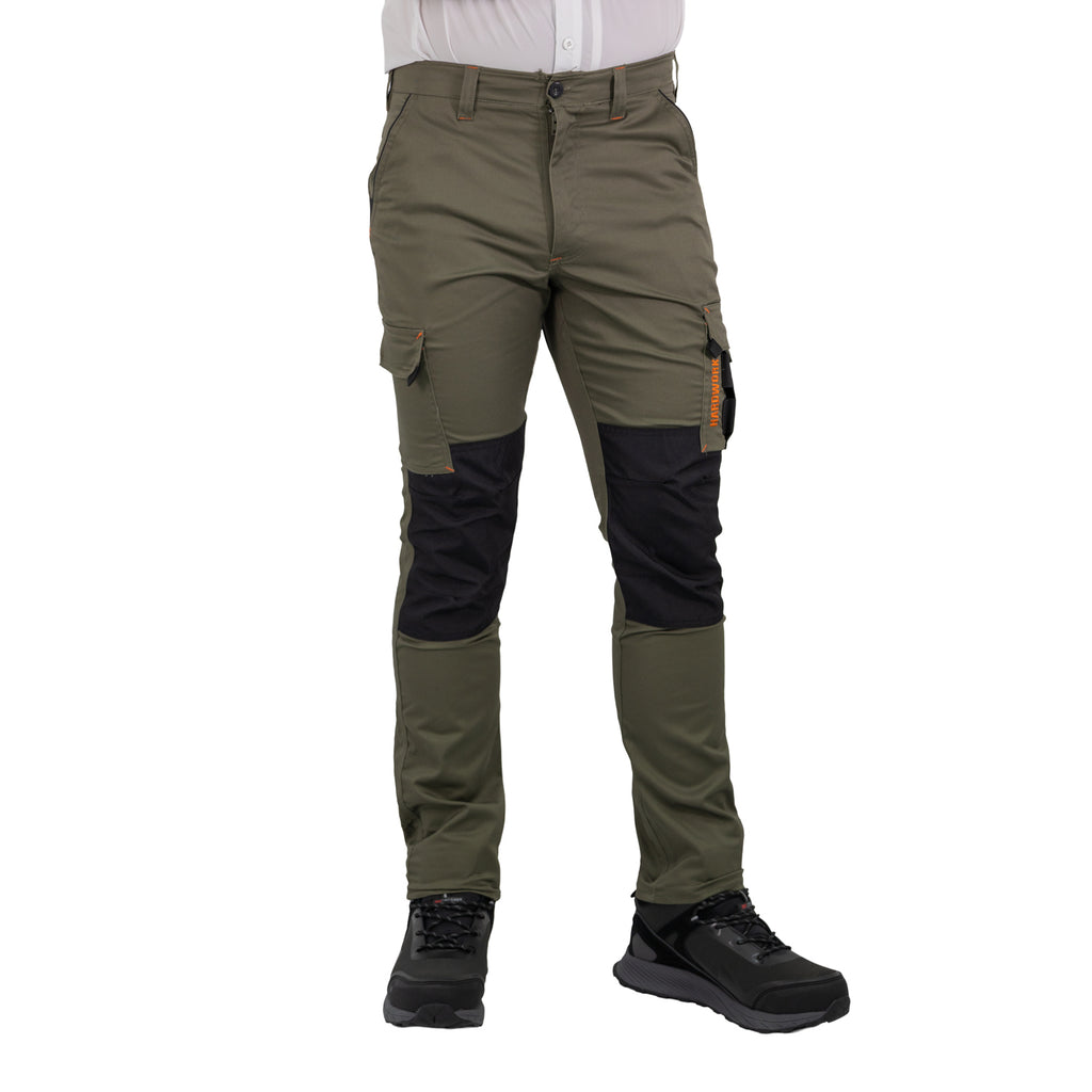 PANTALÓN CARGO HW DAKOTA SPANDEX VERDE OLIVA