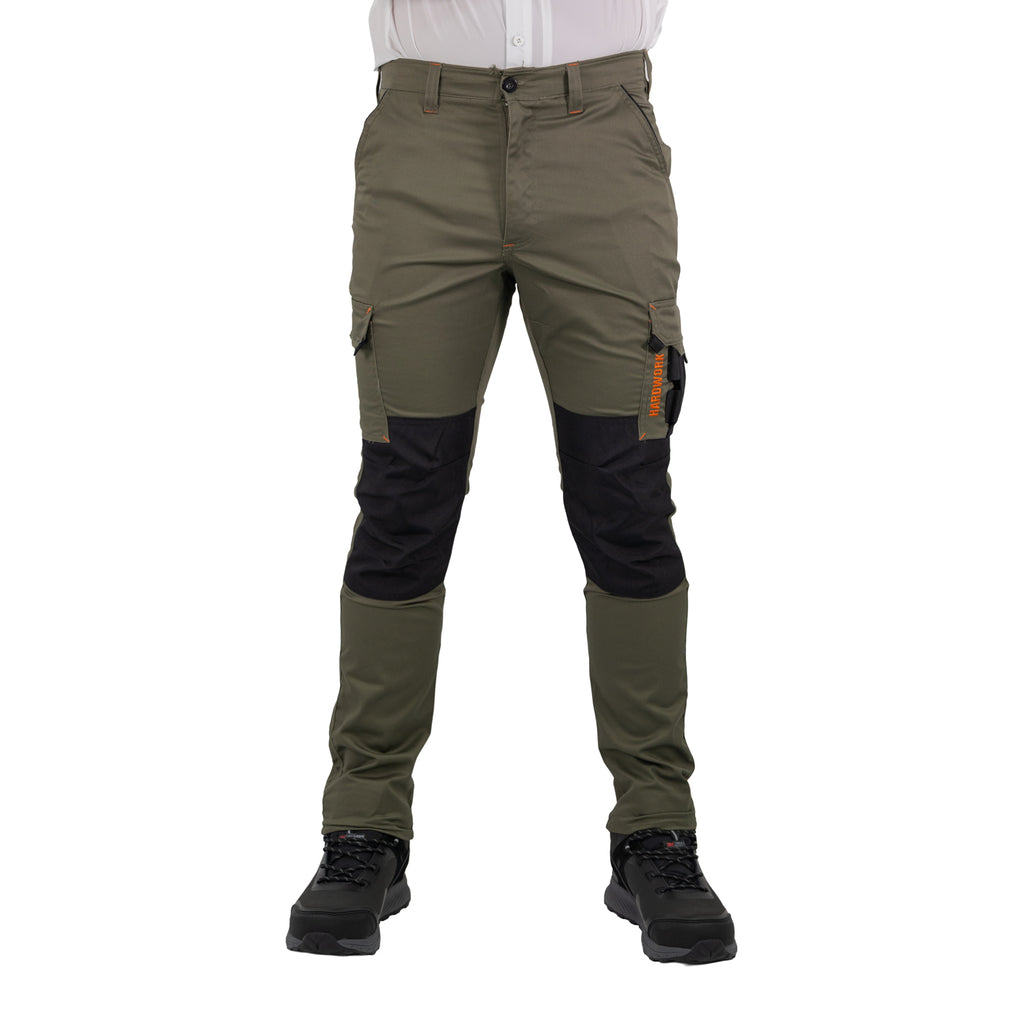 PANTALÓN CARGO HW DAKOTA SPANDEX VERDE OLIVA