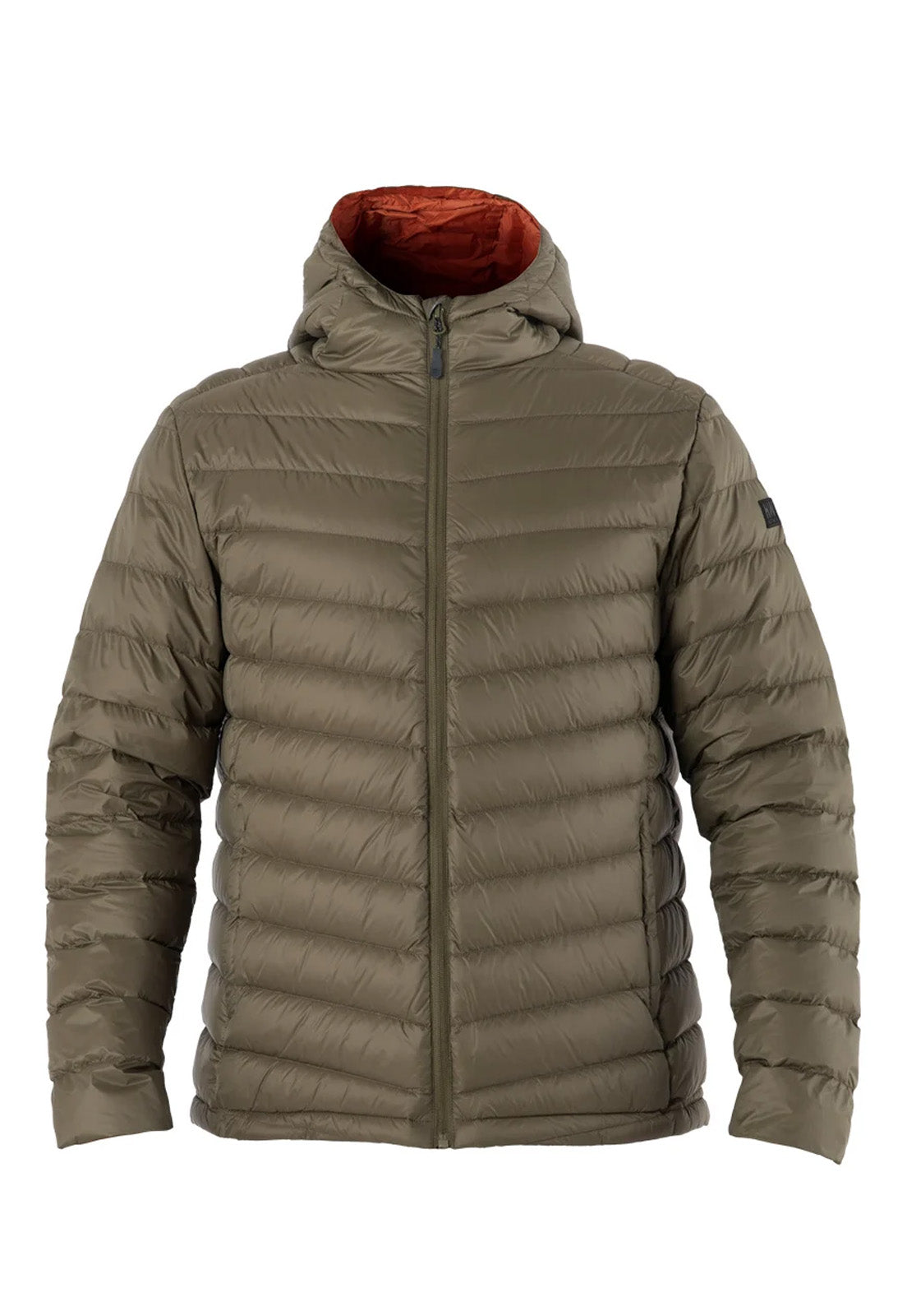 Parka Pluma HW Pullay con Gorro Verde Oliva