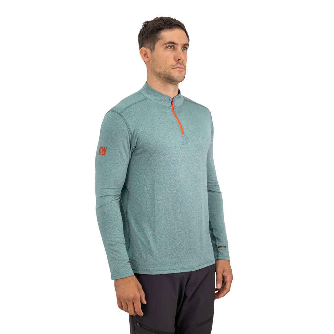 Polera Dry Fit HW SPX Manga Larga Hombre Dark Green