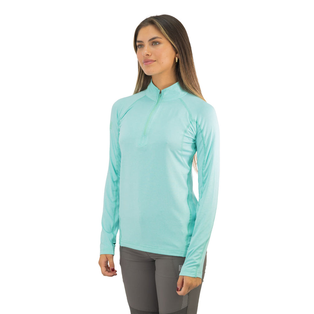 Polera Dry Fit HW SPX Manga Larga Mujer Aqua