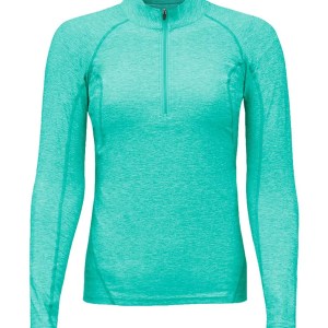 Polera Dry Fit Hw Manga Larga Mujer Turquesa