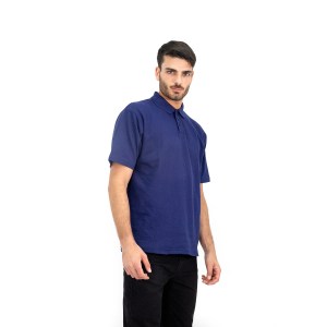 Polera Pique Quebec Manga Corta Azul Hombre